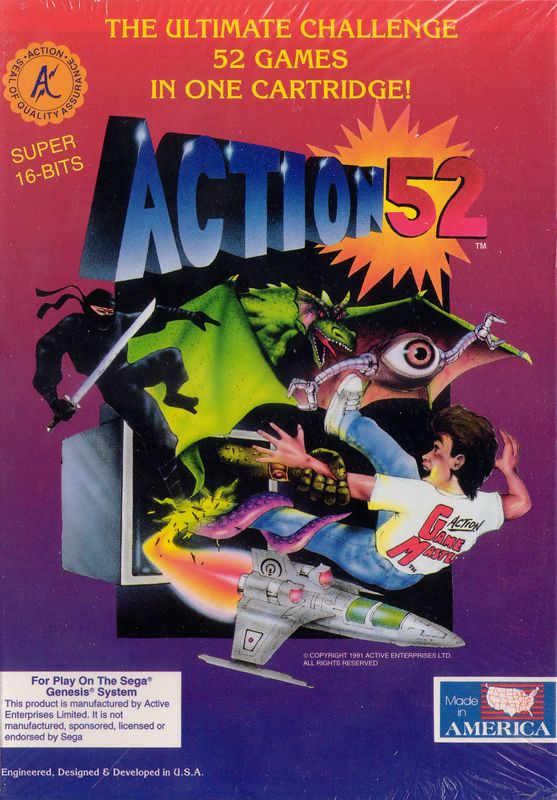 Action 52 box art for Sega Genesis